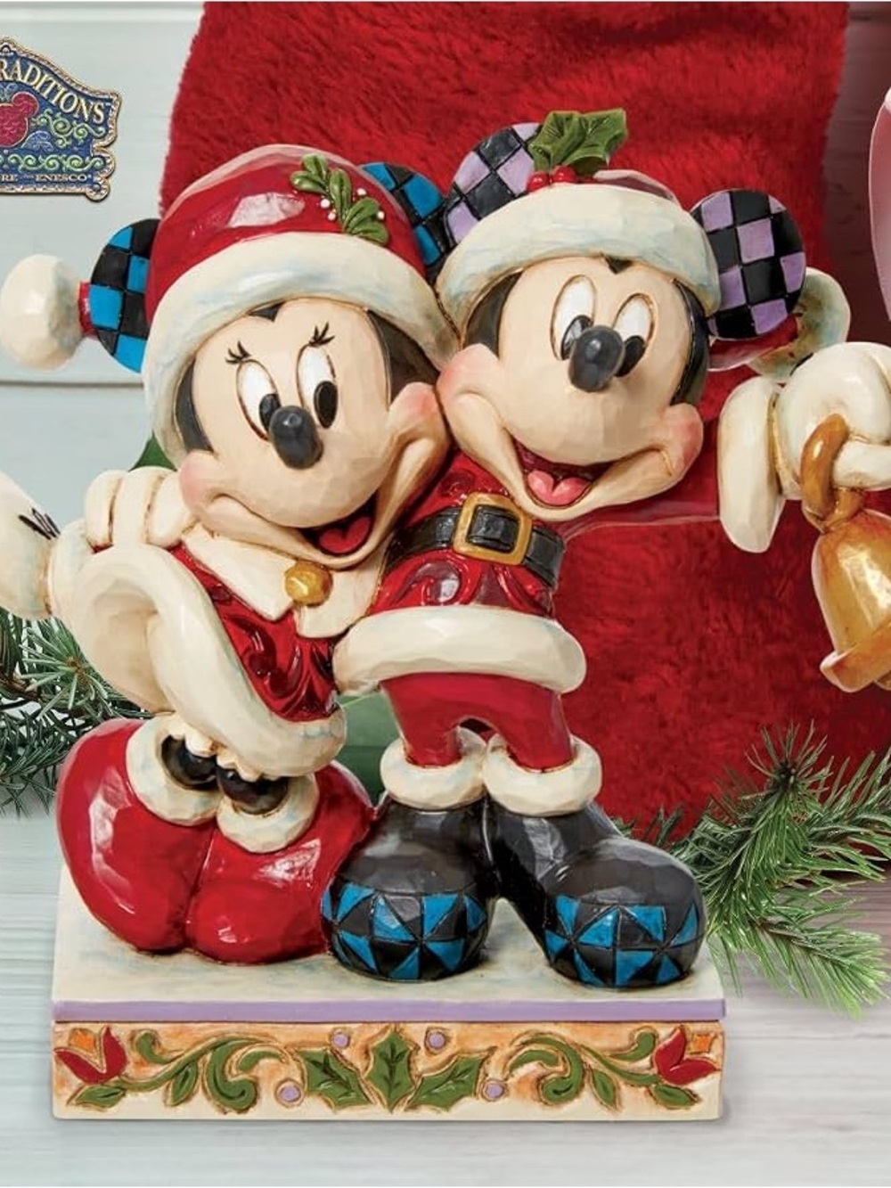 Jim Shore “Jingle Bell” Mickey and Minnie New in Box